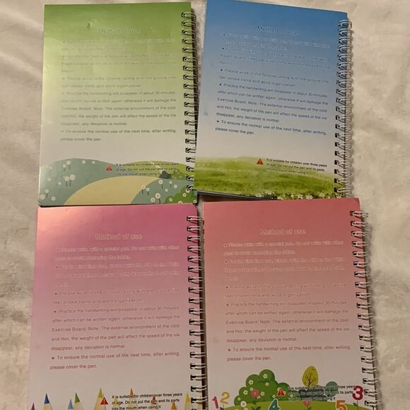 Recessed exercise set of four books for children with invisible/reuse pencils - Picture 4 of 6